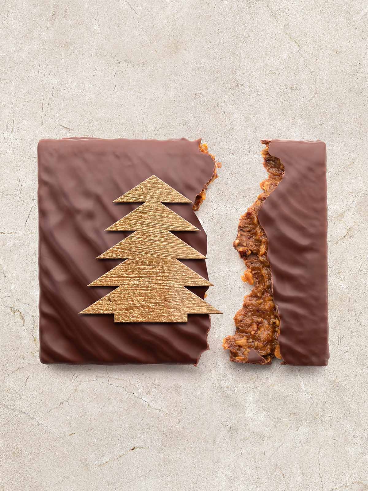 Christbaum-Tafel »Karamell & Mandel«