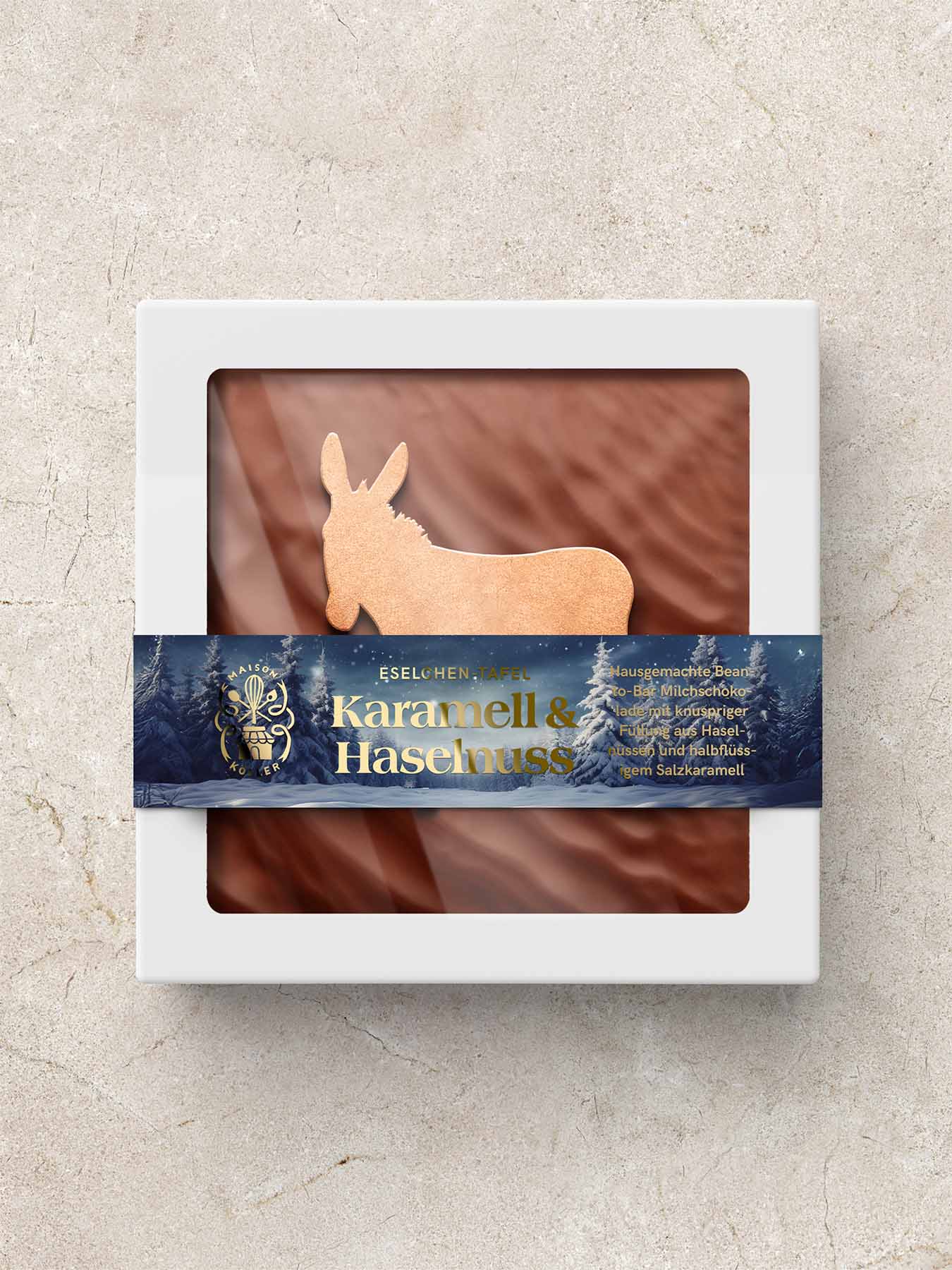 Eselchen-Tafel »Karamell & Haselnuss«